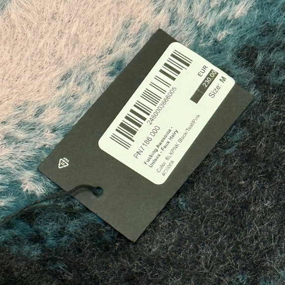 FA World Entertainment F*cking Awesome Fuzzy Knit Sweater Pink Black Medium